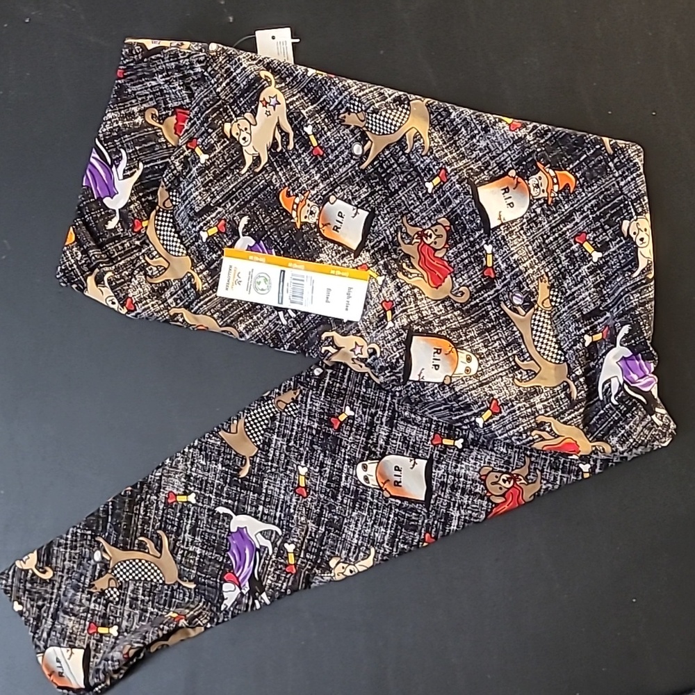 Halloween Themed High Rise Fitted Leggings